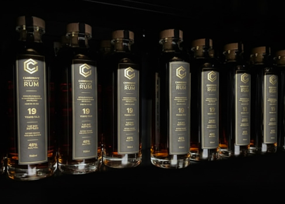 Carbonite Rum bottle close-up